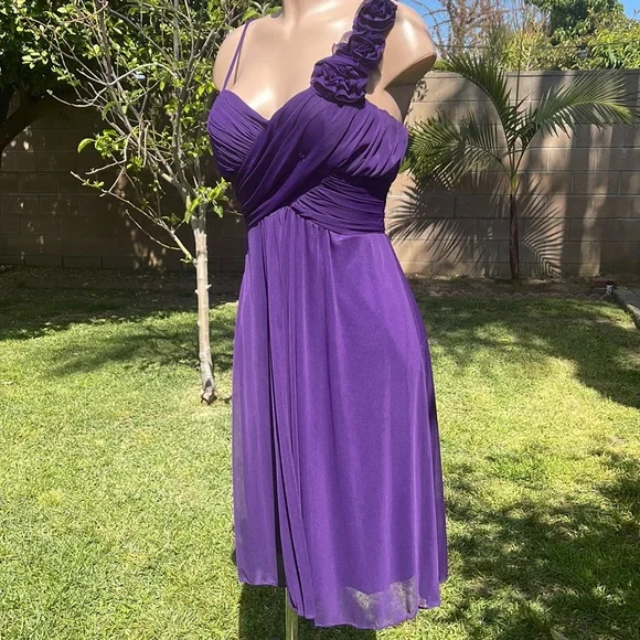 Cindy Dresses | Cindy U.S.A. Prom or Evening Womens Midi Dress Size Small Purple Color. | Color: Purple | Size: S | Maggie55r's Closet